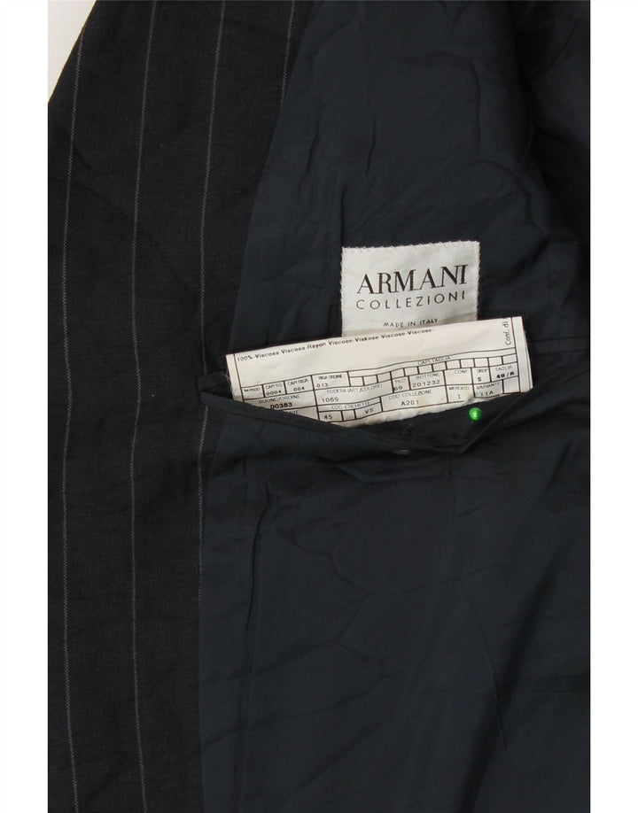 Blazer pentru bărbați Armani Collezioni IT 48 Mic bleumarin cu dungi
