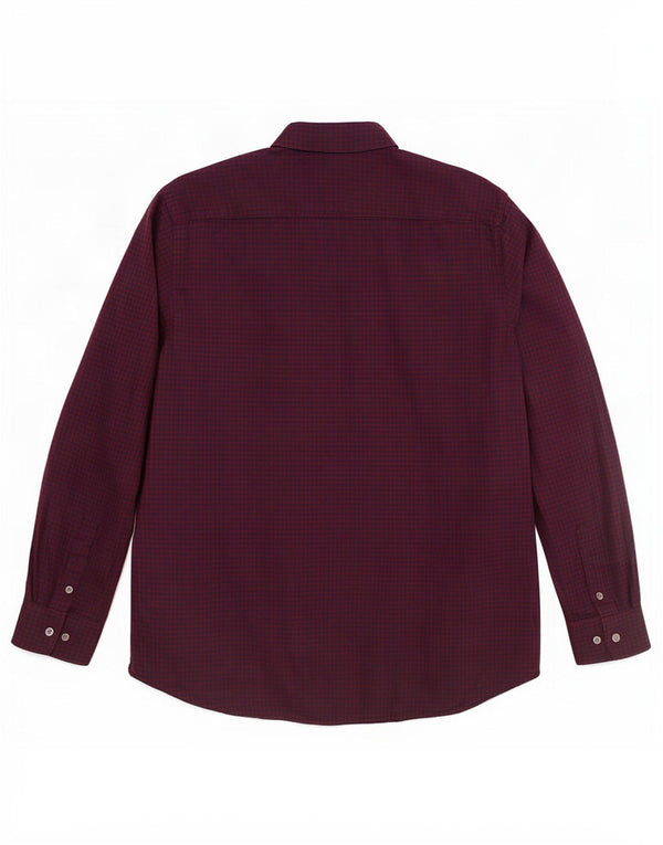 Cămașă pentru bărbați French Connection slim fit XL burgundy check bumbac