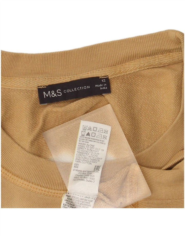 Pulover pentru femei Marks & Spencer, UK 12, bumbac cu dungi medii, bej