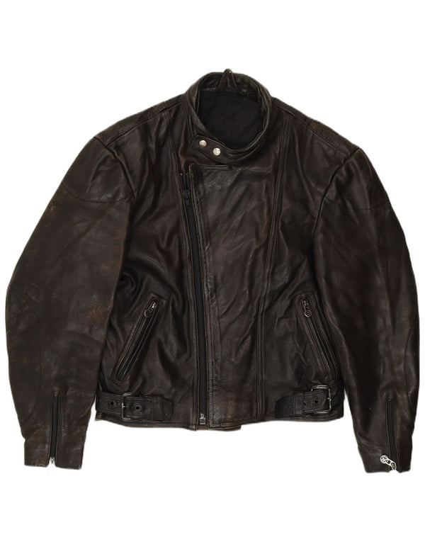 Jachetă Harro din piele pentru bărbați IT 52 XL din piele neagră