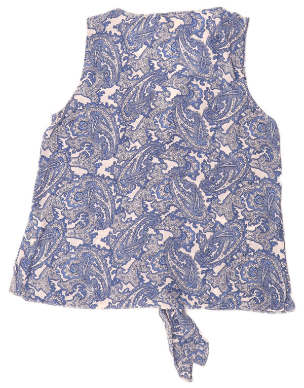 Bluză fără mâneci pentru femei MICHAEL KORS UK 16 Large Blue Paisley