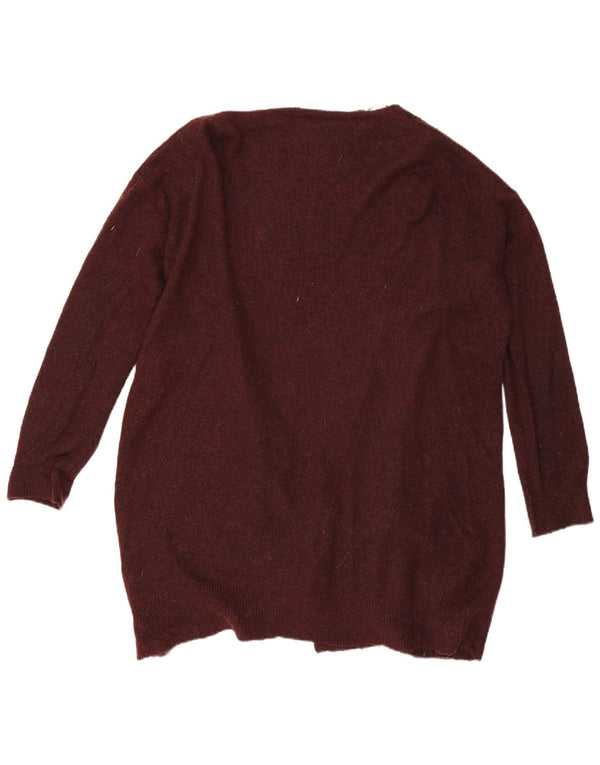 Pulover cardigan deschis supradimensionat pentru femei Topshop UK 8 Mic Bordeaux