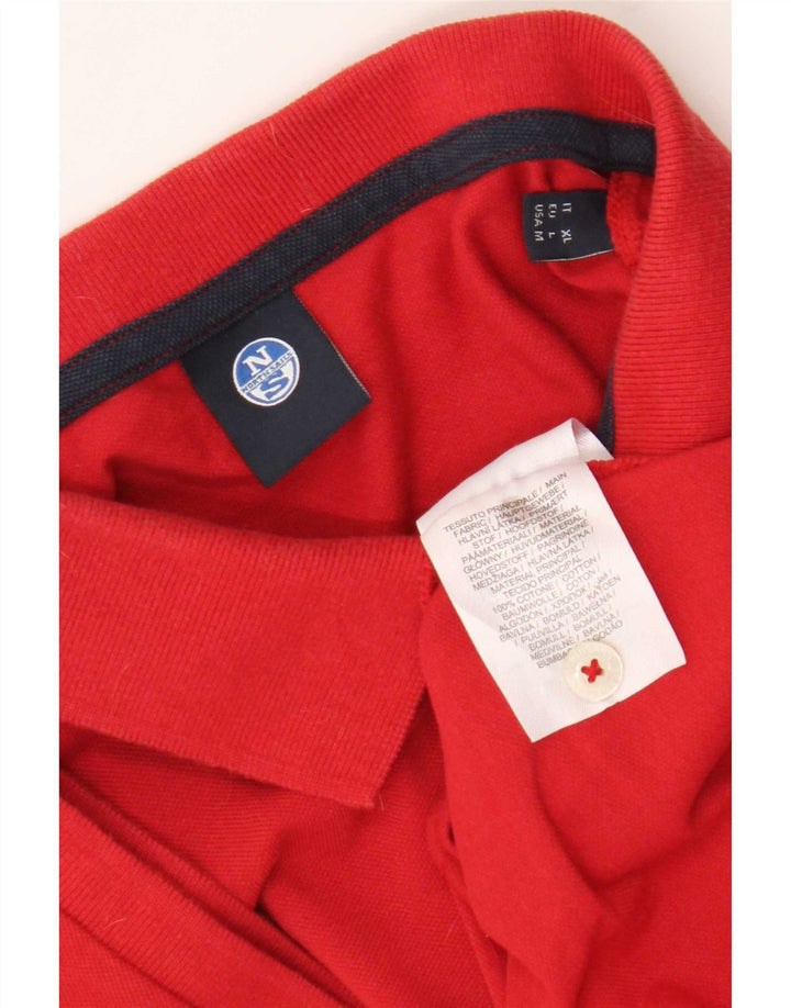 Tricou polo North Sails pentru bărbați, bumbac roșu mediu