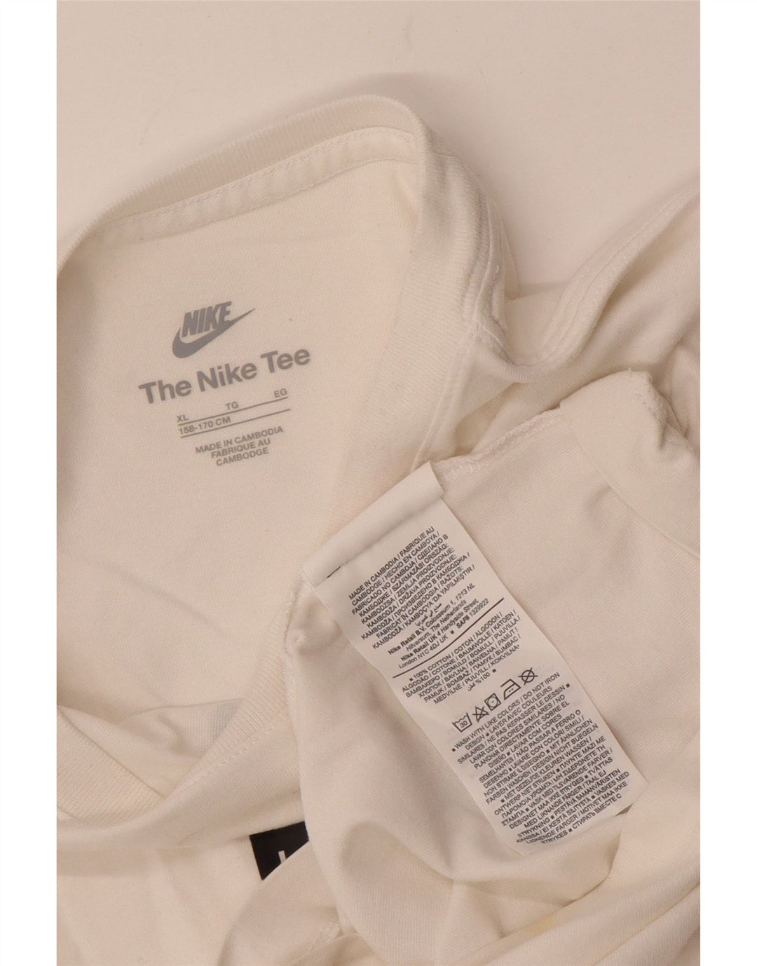 Tricou grafic pentru băieți NIKE Top 13-14 ani XL bumbac alb