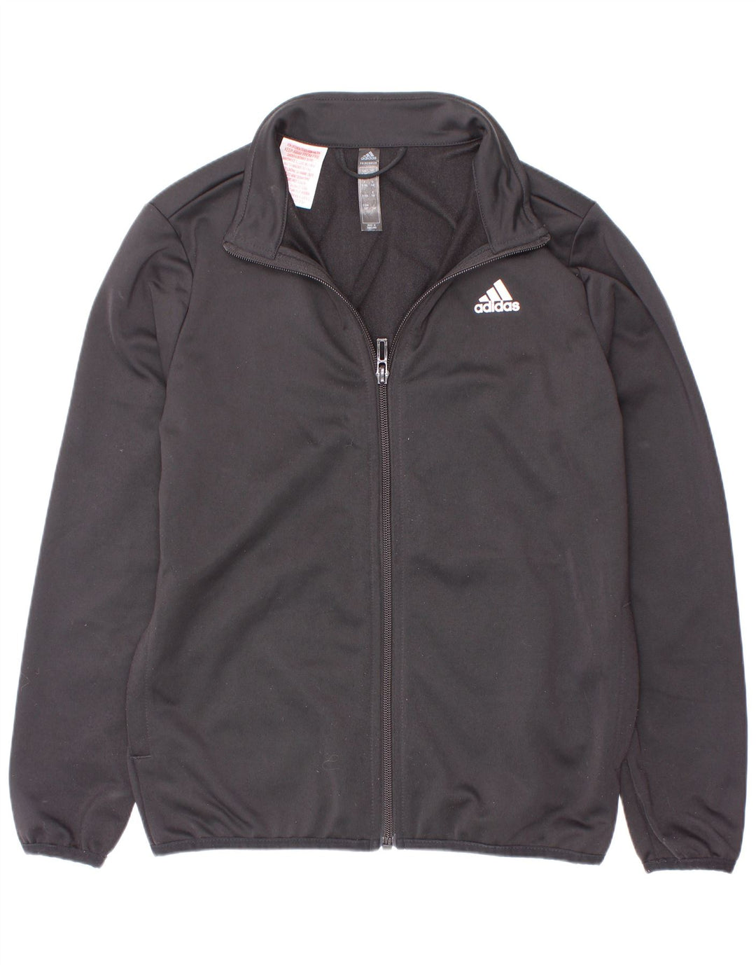 Jachetă de top pentru trening cu grafic pentru băieți Adidas 9-10 ani, poliester negru