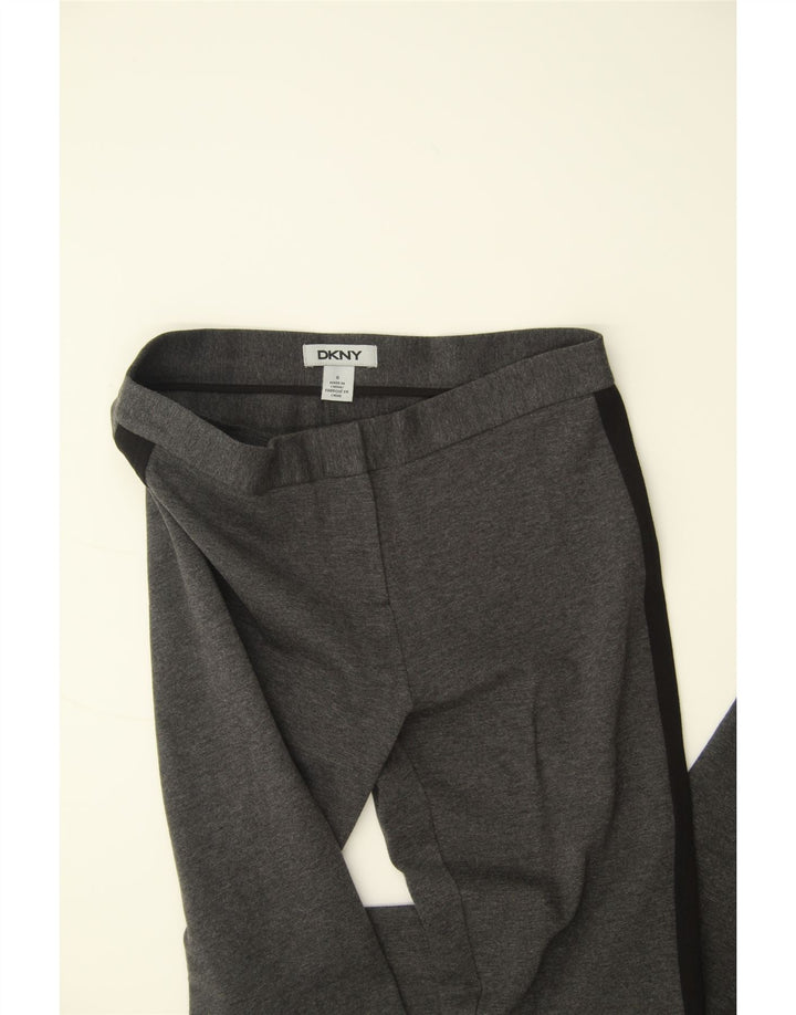 DKNY Womens Leggings US 0 XS Grey Colourblock Cotton Vintage Dkny and Second-Hand Dkny from Messina Hembry 