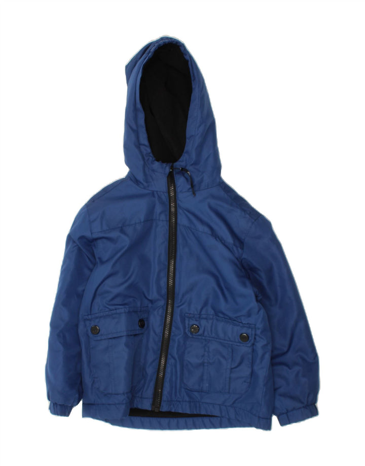 DKNY Boys Hooded Padded Jacket 5-6 Years Blue Polyester Vintage Dkny and Second-Hand Dkny from Messina Hembry 