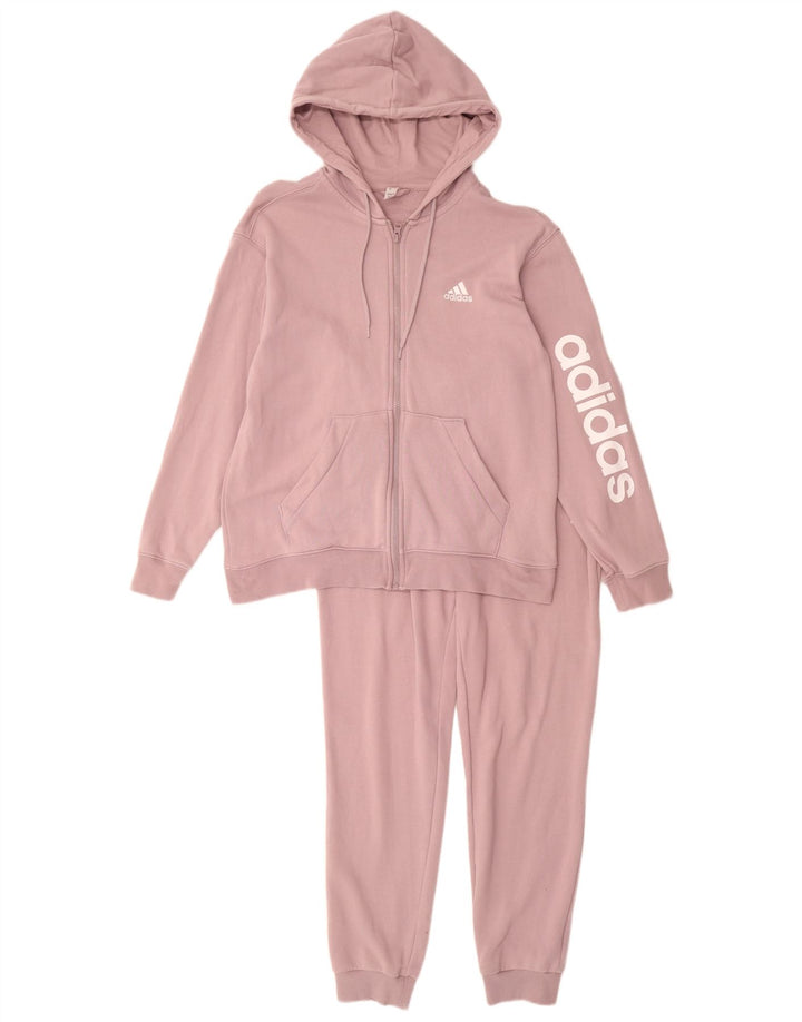 Trening complet ADIDAS pentru femei, Marea Britanie 12/14, bumbac violet mediu