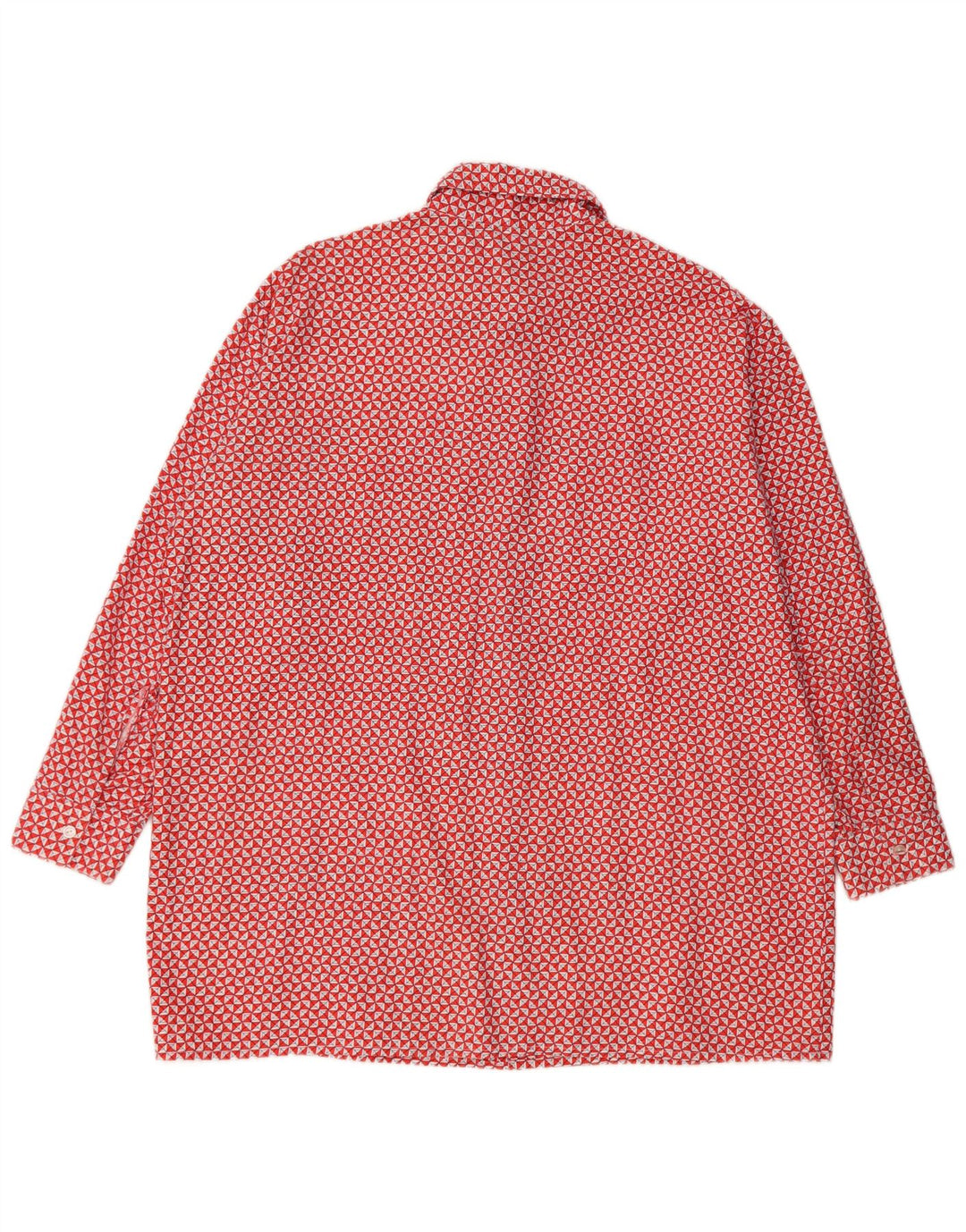 Cămașă Vintage pentru bărbați Mărimea 44 XL Roșu Geometric