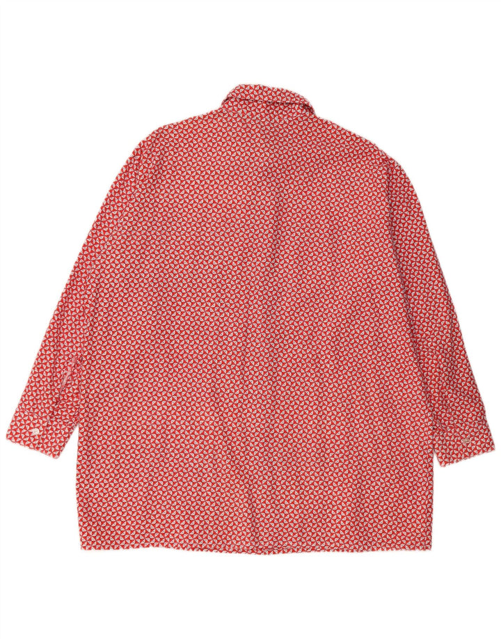 Cămașă Vintage pentru bărbați Mărimea 44 XL Roșu Geometric