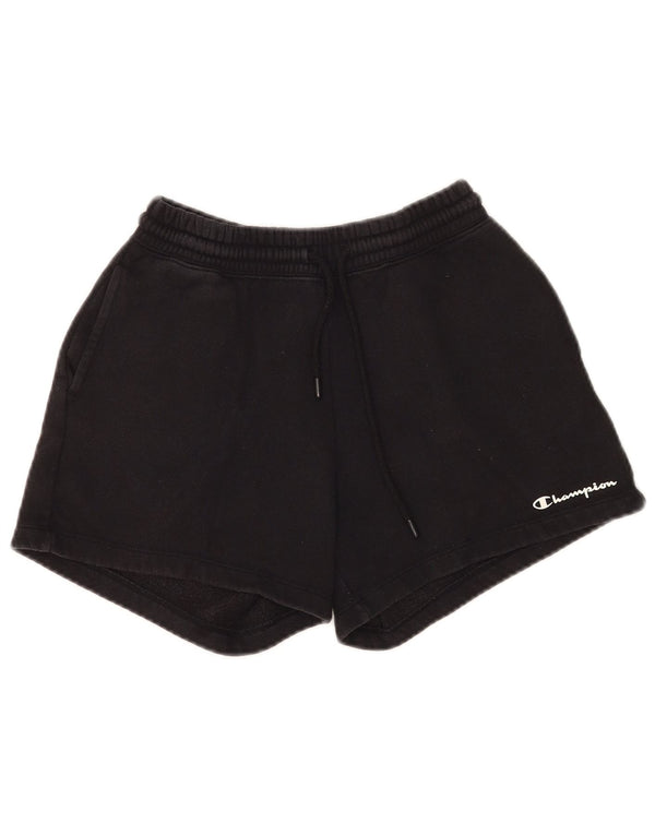 Pantaloni scurți sport Champion pentru femei UK 4 XS, bumbac negru