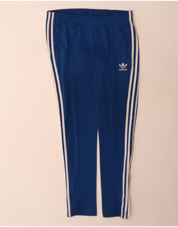 Pantaloni de trening Adidas pentru femei UK 14, mare, albastru, poliester