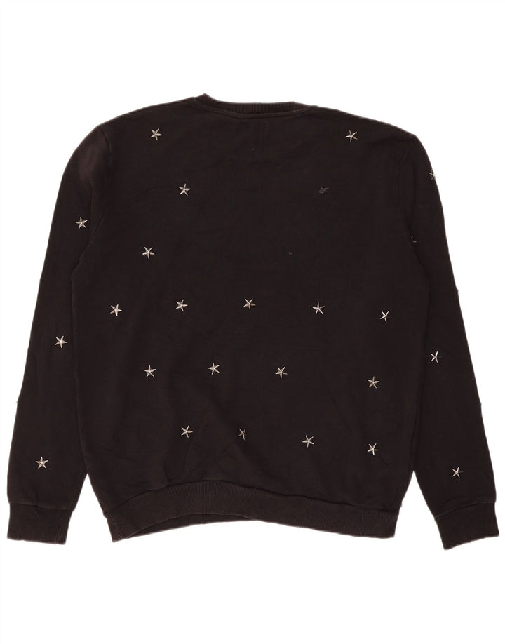 Pulover pentru bărbați Zara XL, bumbac geometric negru