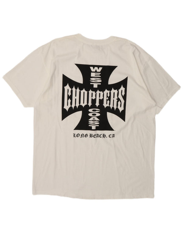 Tricou Anvil pentru bărbați West Coast Choppers Regular Graphic Top 2XL Bumbac alb