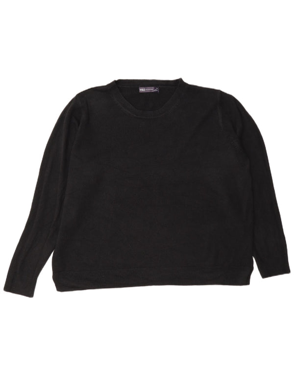 Pulover pentru femei Marks & Spencer, cu croială regulată, cu gât turnu, UK 22 2XL Negru