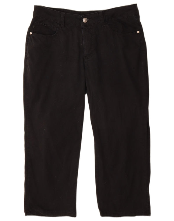 LEE Womens Classic Fit Capri Trousers W32 L22 Black