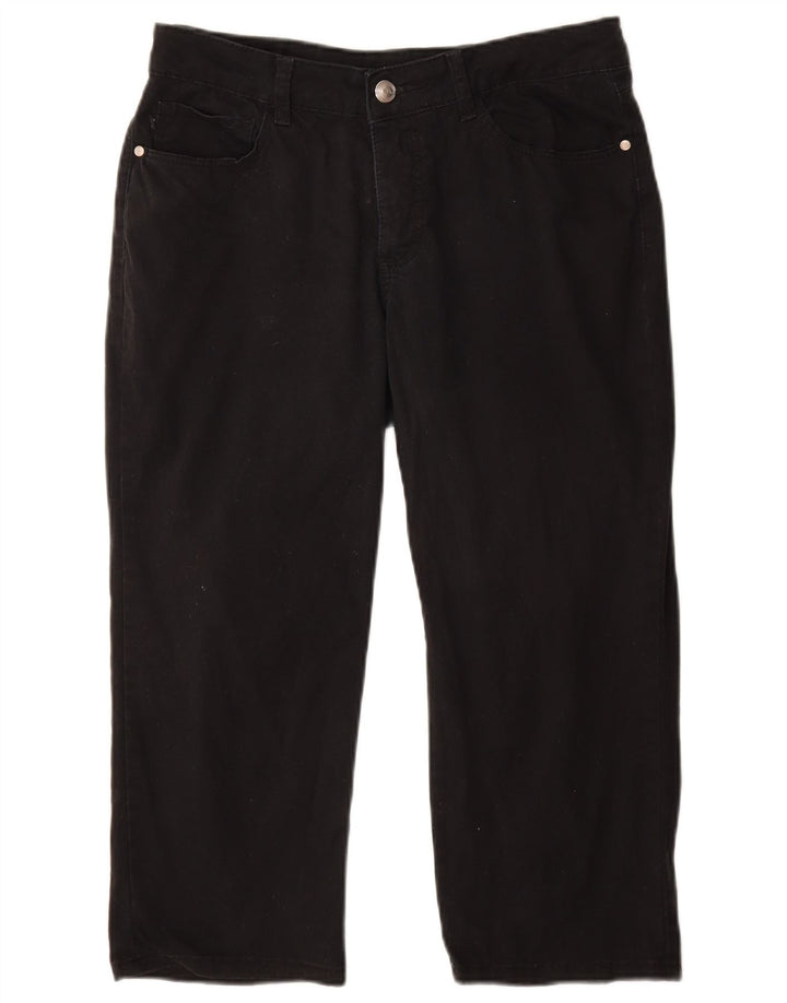 Pantaloni Capri LEE pentru femei, cu ajustare clasică, W32 L22, negri