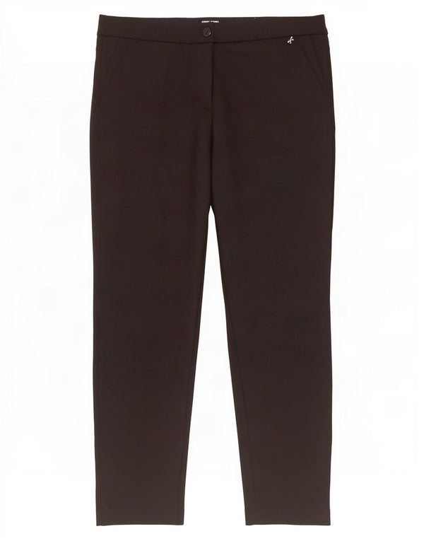Gerry Weber Pantaloni chino subțiri pentru femei UK 16 Large W34 L29 Bumbac negru