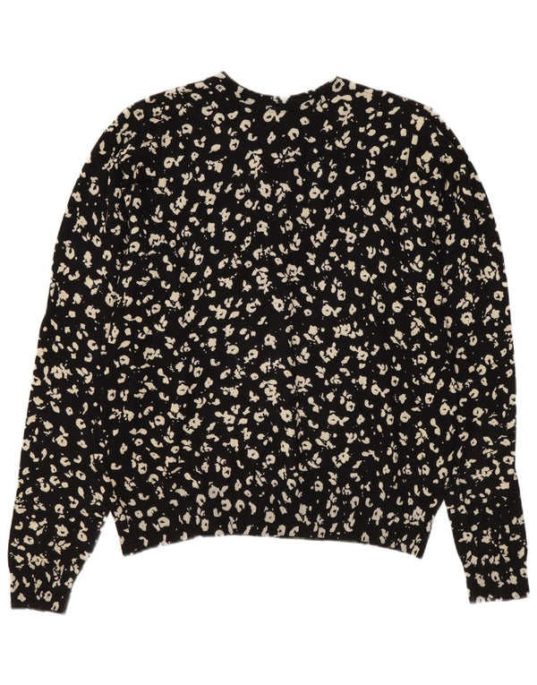 Pulover cardigan pentru femei Marks & Spencer UK 14, mare, negru, imprimeu animal
