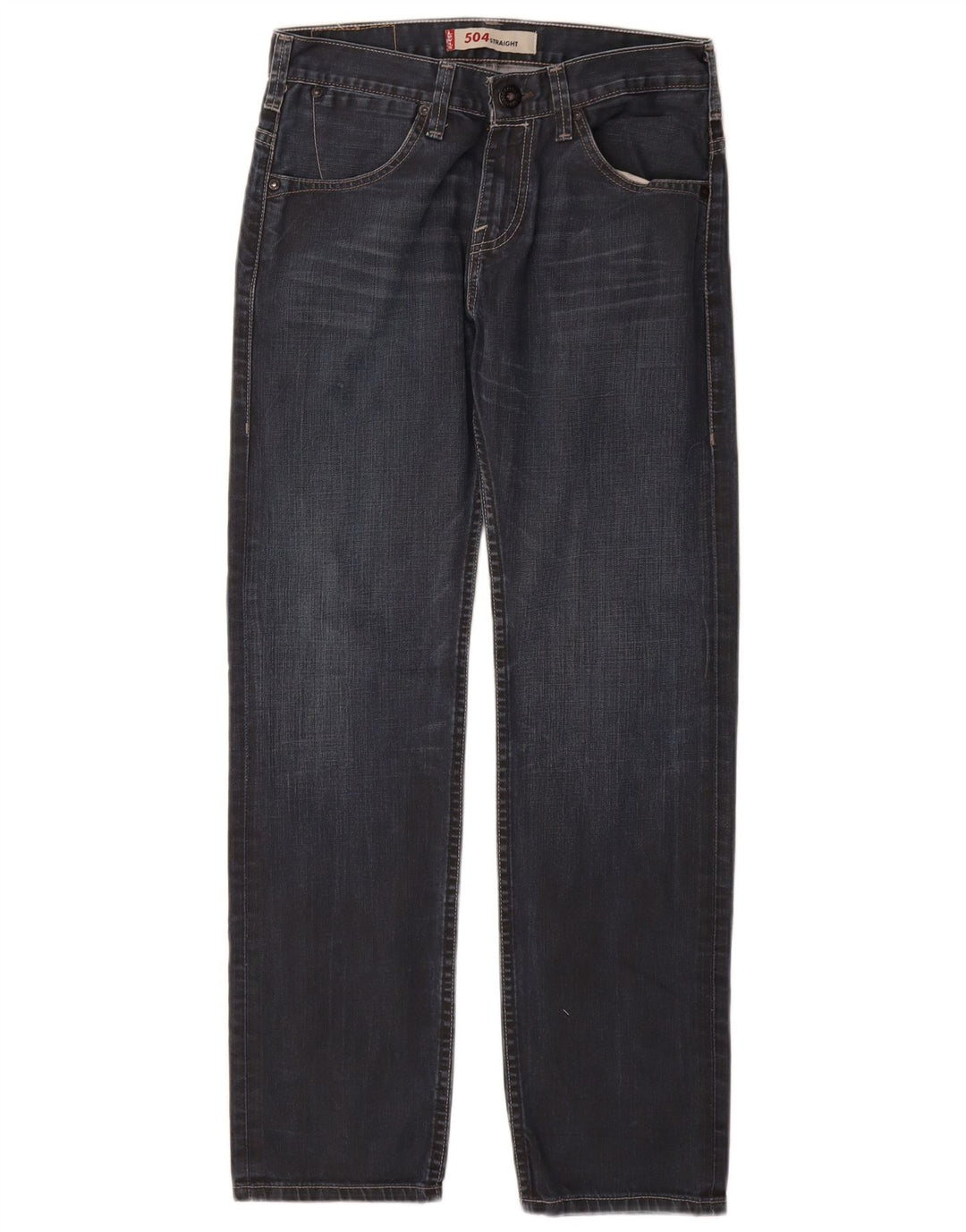 Blugi drepti pentru bărbați Levi's 504 W30 L30 bumbac bleumarin