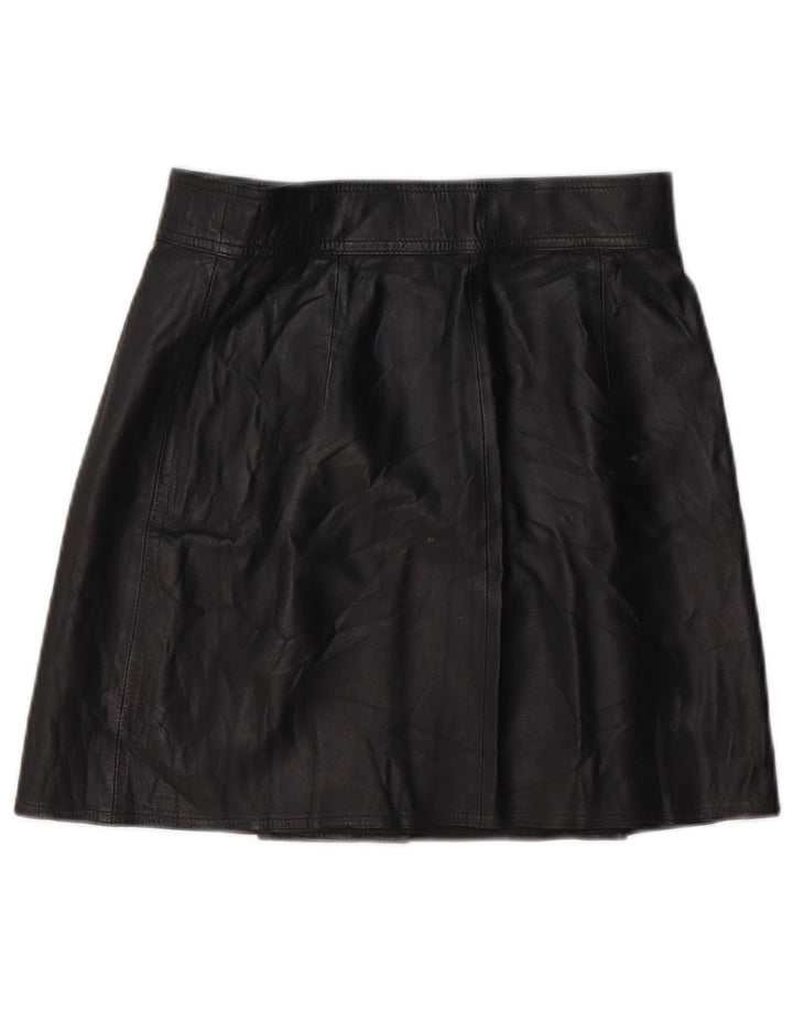 Fusta din piele vintage pentru femei W28 Medium Black