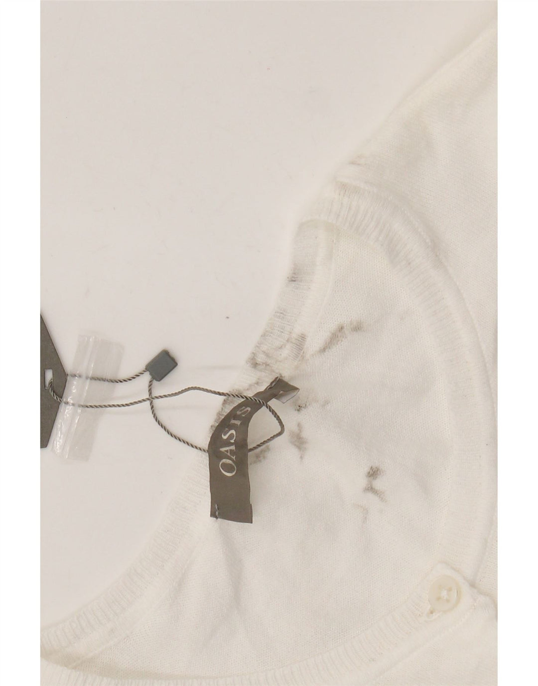 Pulover pentru femei Oasis Crop Bolero UK 12 Medium White Bumbac