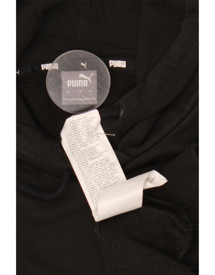 Pulover Puma pentru bărbați, bumbac mare, negru