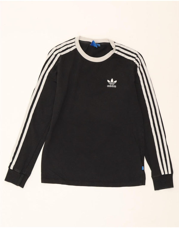 ADIDAS Womens Top Long Sleeve UK 6 XS Black Cotton