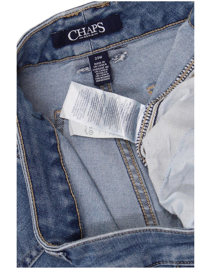 Jeans Capri pentru femei Chaps US 22 3XL W44 L21 Bumbac albastru