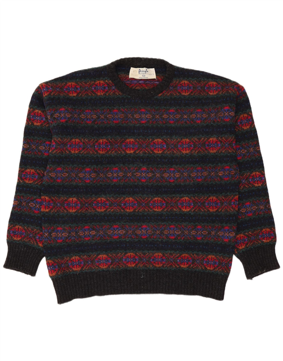 Pulover pringle pentru bărbați cu decolteu rotund Mărimea 42 Fair Isle, mare, multicoloră