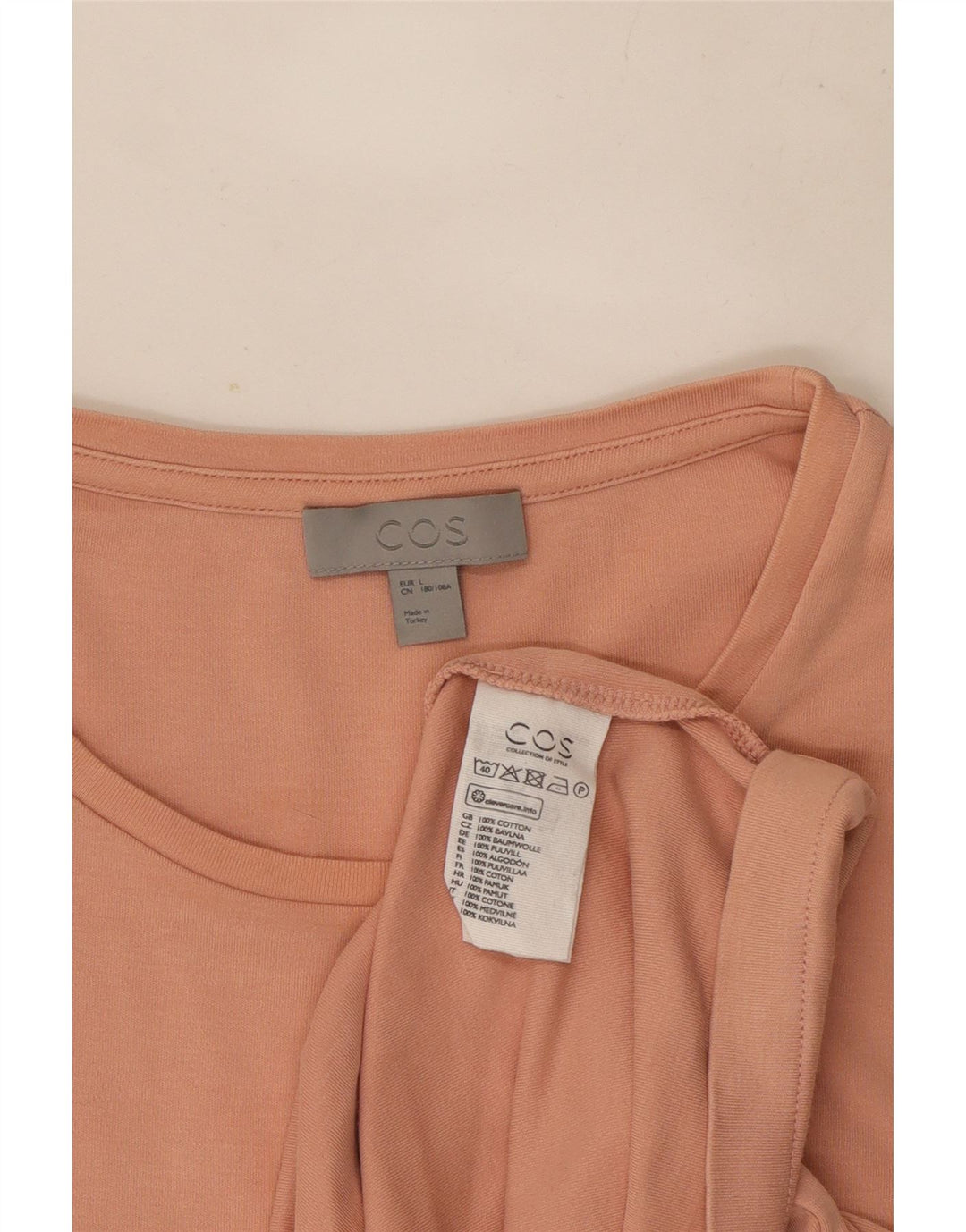 Tricou pentru bărbați Cos Top mare bumbac roz