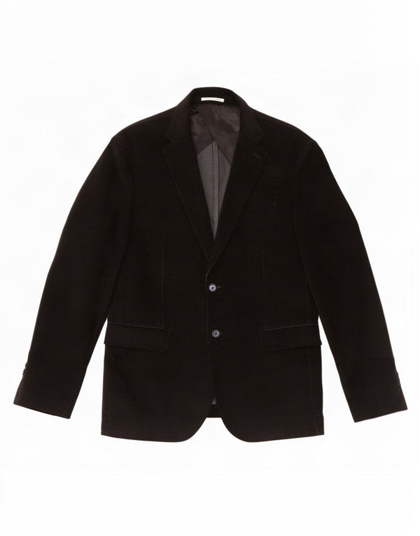 Jachetă pentru bărbați Bottega Del Sarto cu 2 nasturi, UK 44 2XL, bumbac negru