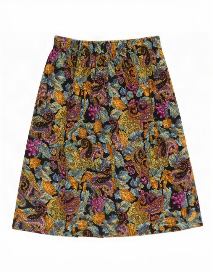 Fustă A-Line pentru femei Vintage Medium W28 Multicolor Paisley