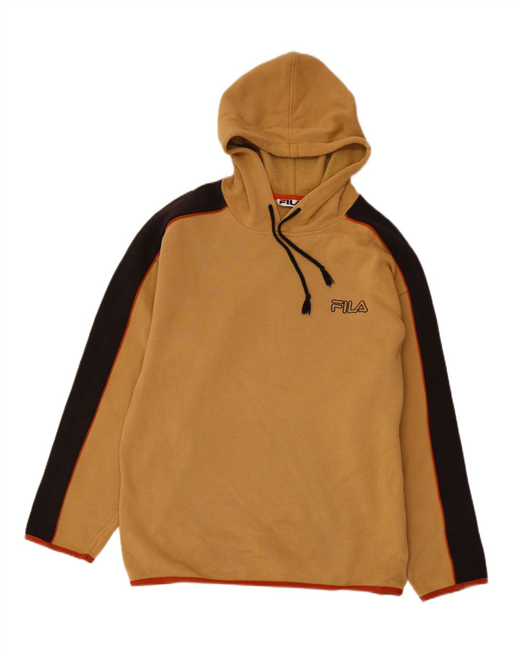 Pulover FILA pentru bărbați, bumbac color bloc, bej mediu