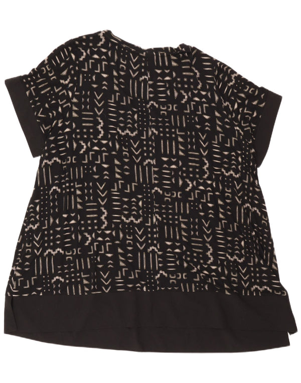 Rochie tunică pentru femei Marks & Spencer UK 24 4XL Negru Geometric Viscose