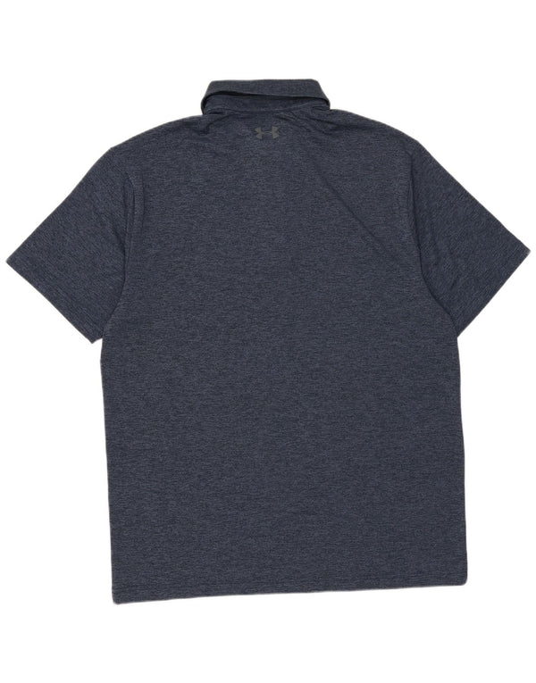 Cămașă polo Under Armour pentru bărbați, poliester pătat, albastru marin mediu