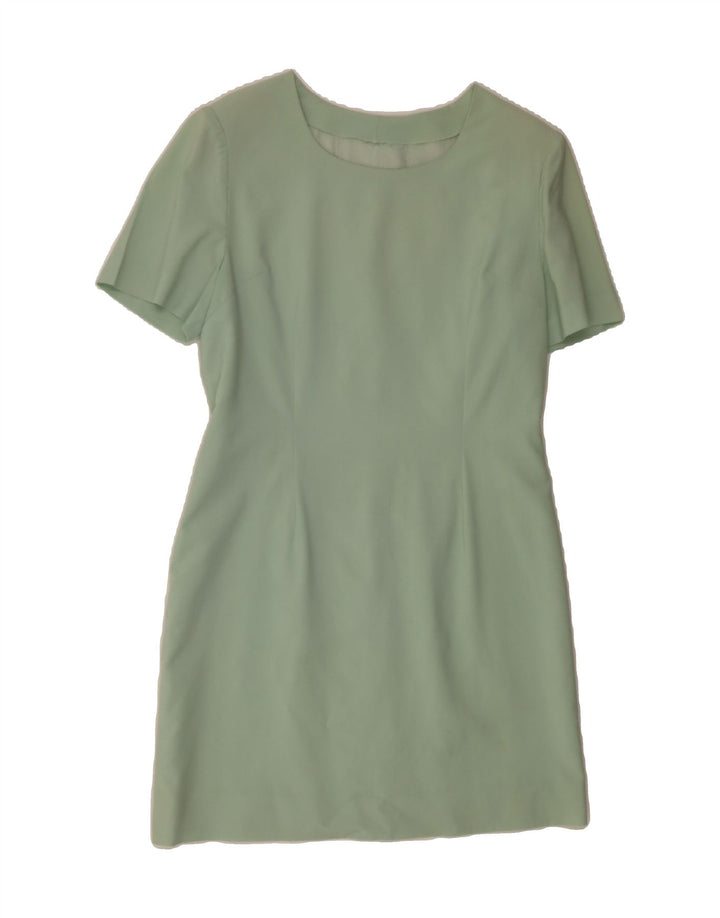 VINTAGE Womens Sheath Dress UK 12 Medium Green Vintage Vintage and Second-Hand Vintage from Messina Hembry 