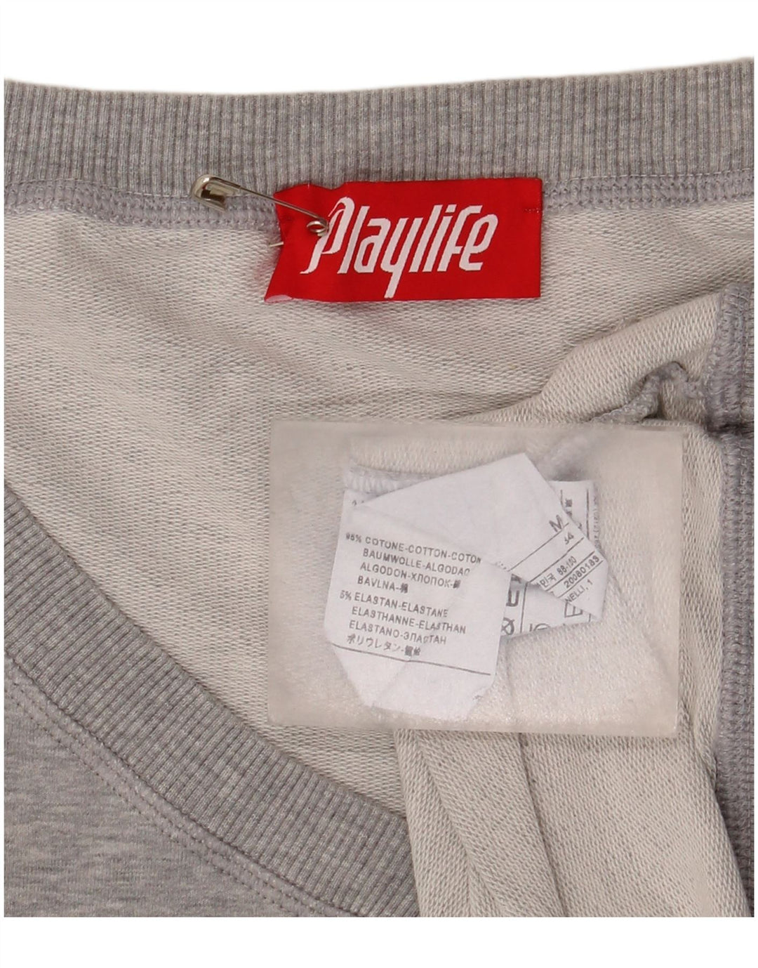 Pulover pentru damă Playlife, pulover UK 14, bumbac gri mediu