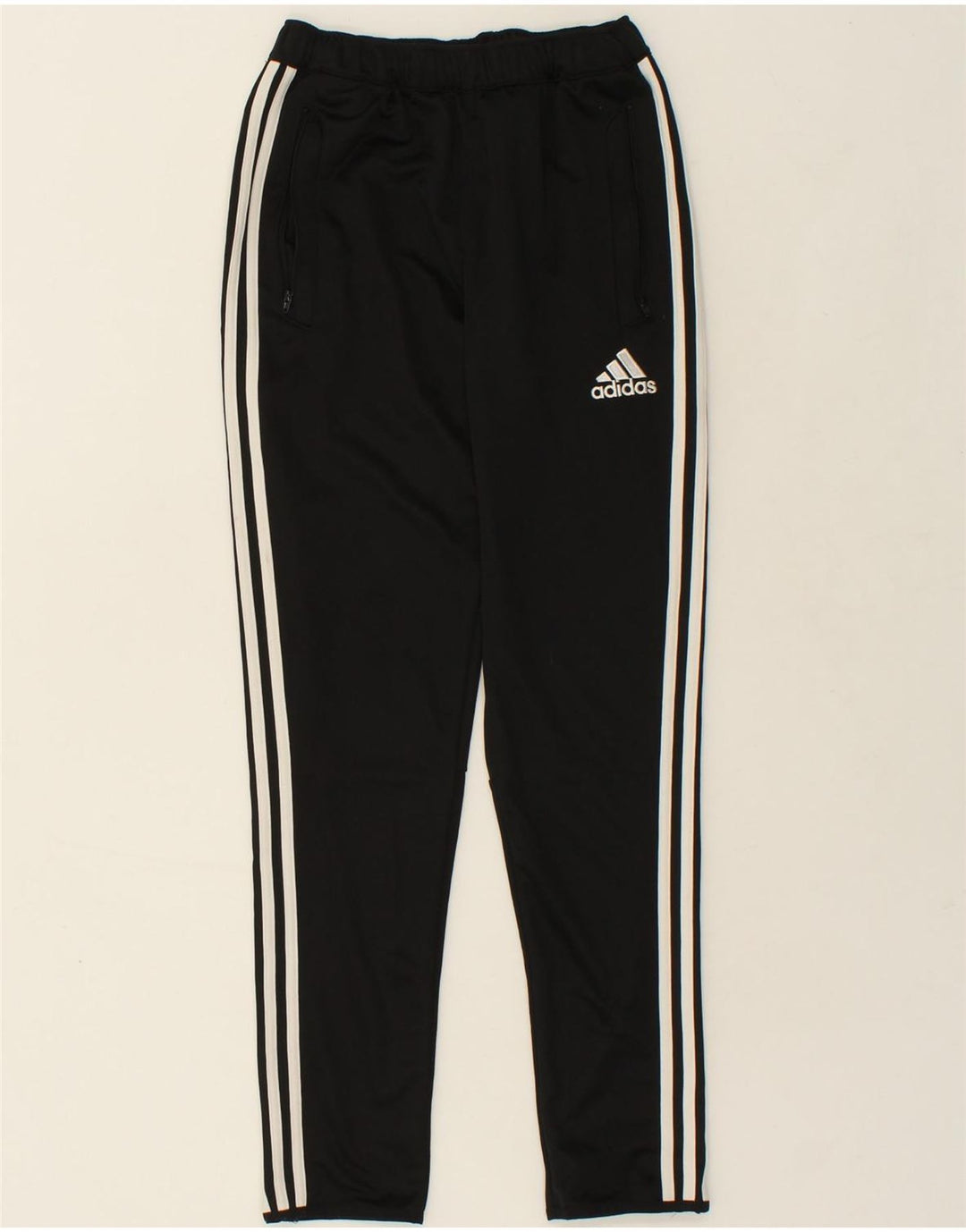ADIDAS Boys Climacool Tracksuit Trousers 11-12 Years 2XL Black Polyester Vintage Adidas and Second-Hand Adidas from Messina Hembry 
