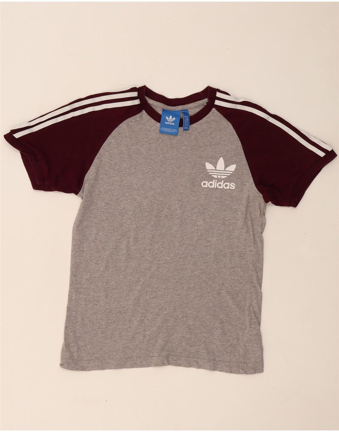 Tricou pentru bărbați ADIDAS Top mic, gri, bumbac color bloc