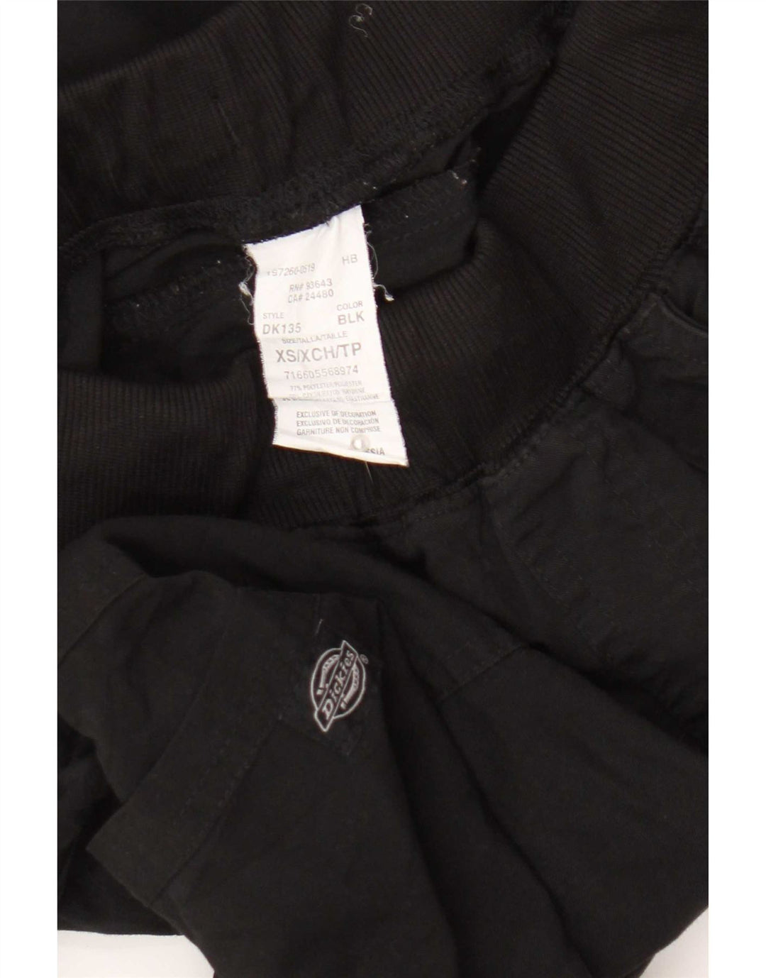 Pantaloni cargo drepti pentru femei Dickies XS W26 L28 Poliester negru