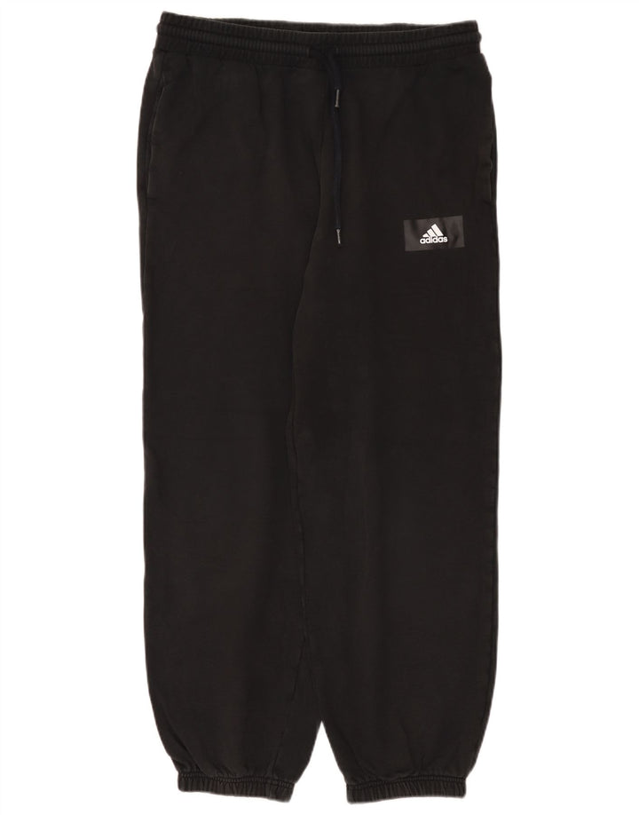 Pantaloni de trening pentru bărbați Adidas Pantaloni de jogging, bumbac mediu negru