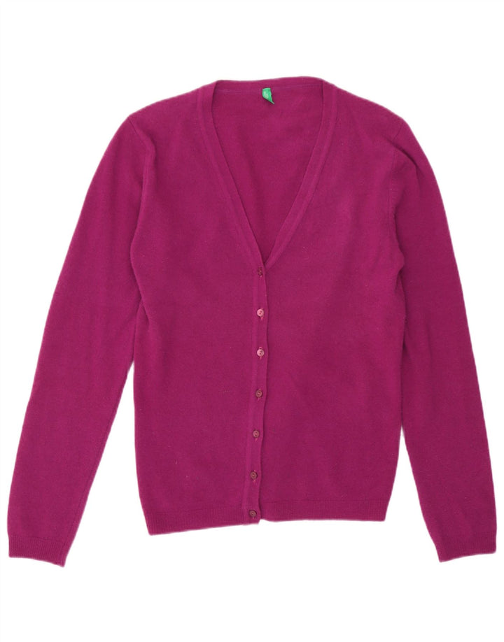 Pulover cardigan pentru femei Benetton UK 8 Small Purple Wool