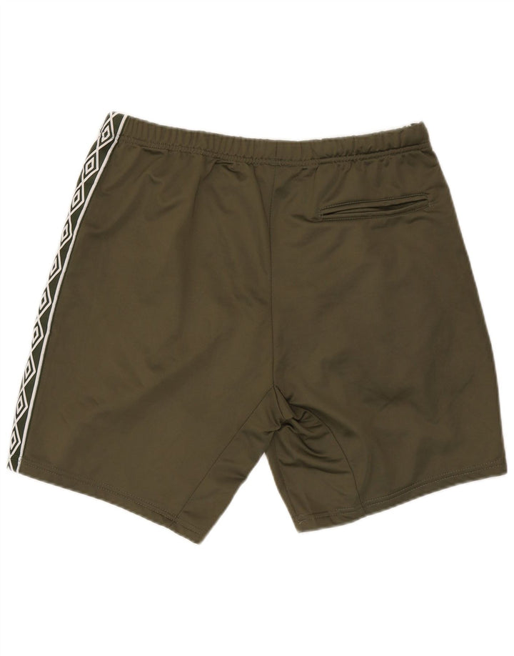 Pantaloni scurți sport grafic Umbro pentru bărbați, mari, kaki, poliester