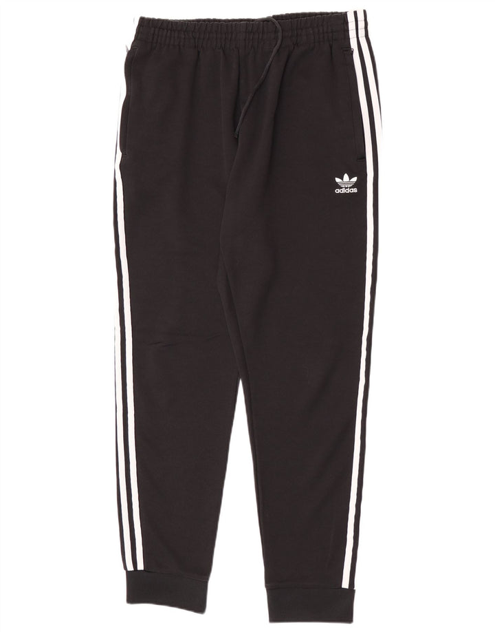 Pantaloni de trening pentru bărbați Adidas Pantaloni de jogging, mari, negru, poliester