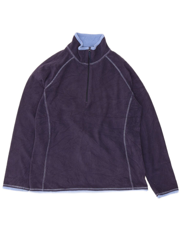 Pulover din lână pentru femei Mountain Warehouse, cu fermoar și gât, UK 14 Medium Bleumarin