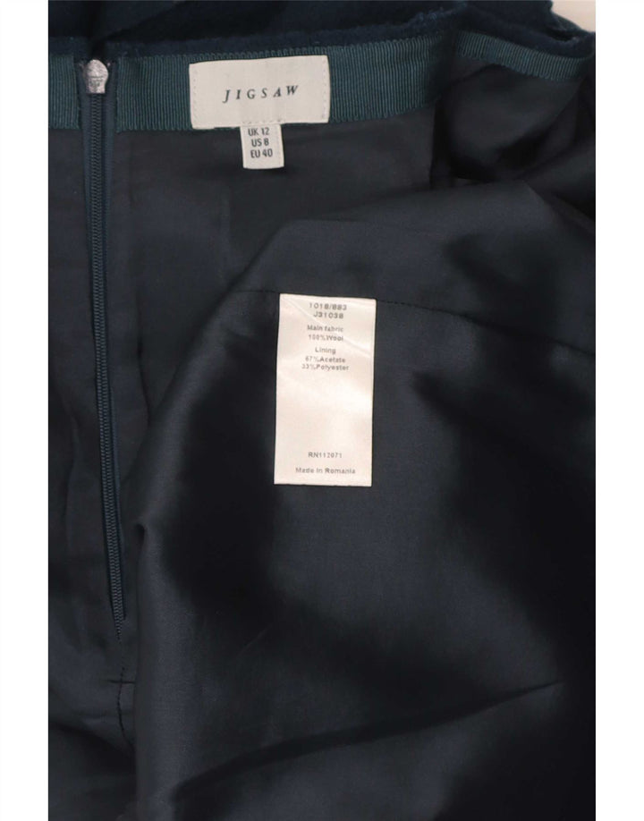 Fusta creion pentru femei Jigsaw UK 12 Medium W32 Lână bleumarin