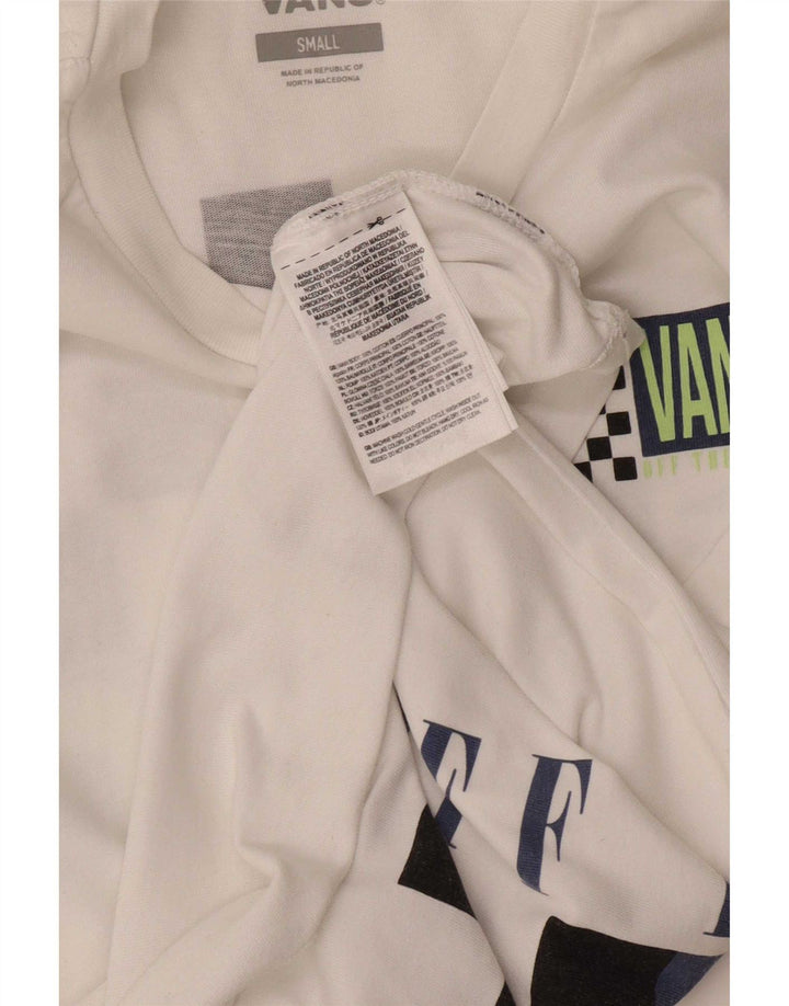 Tricou grafic Vans pentru bărbați Top mic, alb, bumbac