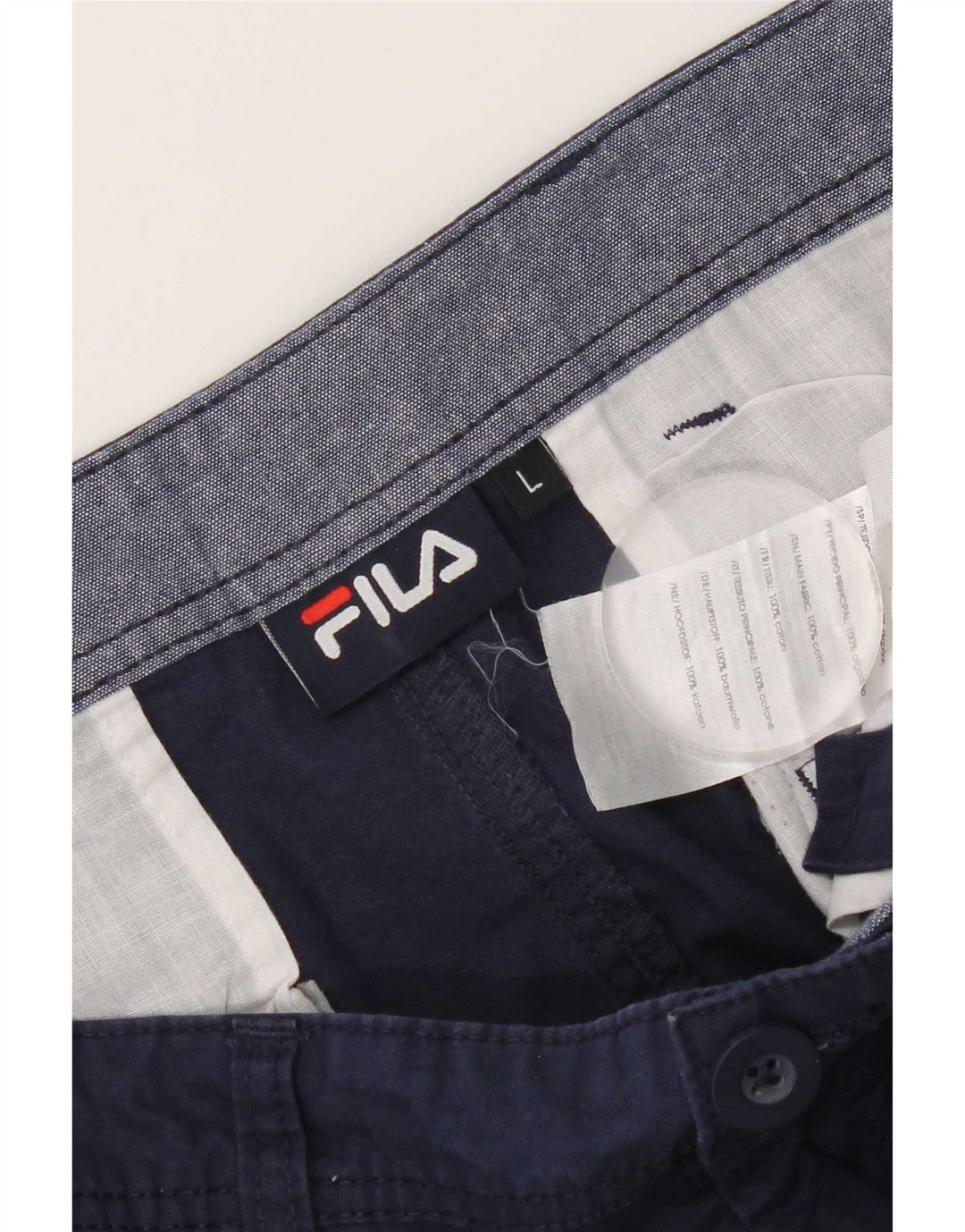 Pantaloni scurți chino Fila pentru bărbați, mari W34, bumbac bleumarin