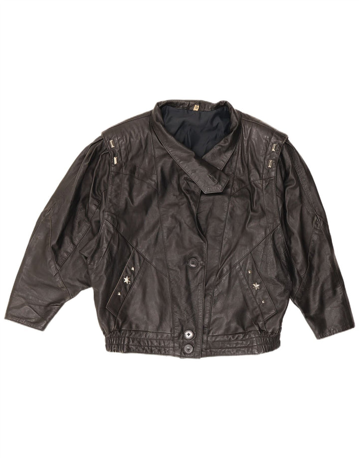 Jachetă de piele pentru femei VINTAGE EU 38 Medium Black